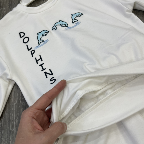 KIVIA-3027 DOLPHINS SWEATSUIT SET (Sweatshirt + Jogger Pants)