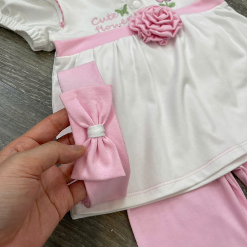 KIVIA-2025 BỘ ÁO HOA HỒNG & QUẦN LEGGING