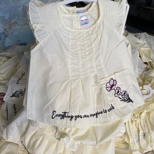 KIVIA-2034 BLOOMING FLOWER BABY SET (Top + Bloomers)